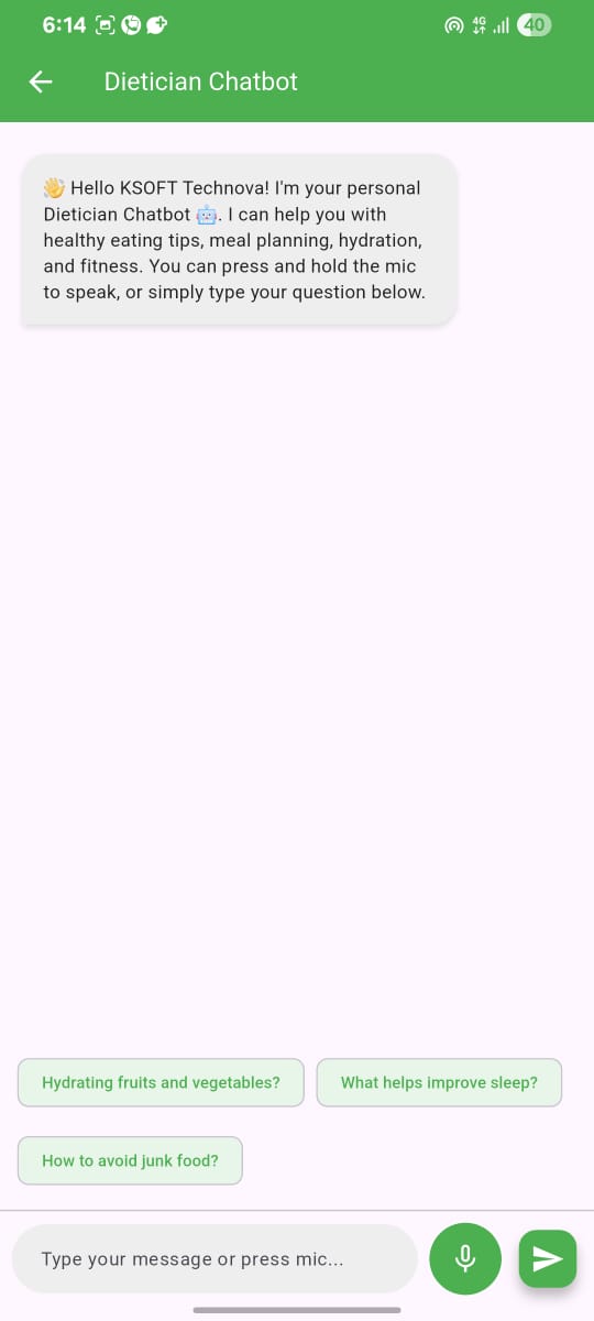 AI Dietician Chatbot